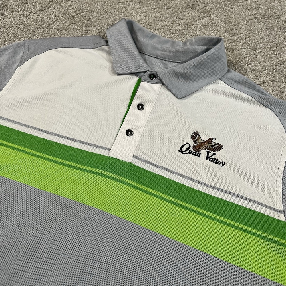 Sunice Golf Polo L Colorblock Performance Stretch Quick Dry‎ Active Shirt Gray